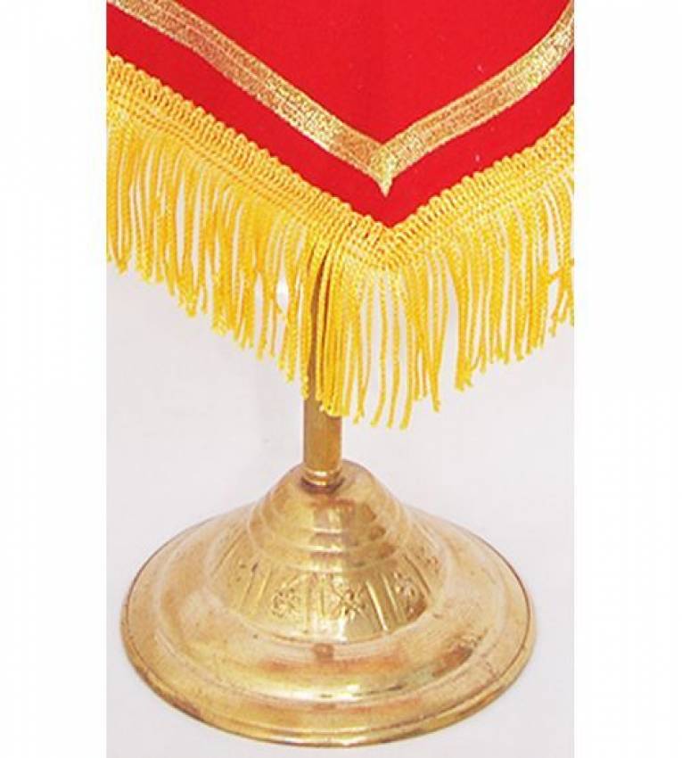 48 cm Drapeau marocain en Cuivre , Drapeau de bureau